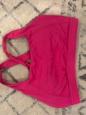 Women’s Pink Sports Bra - Bright Pink Comfort Support